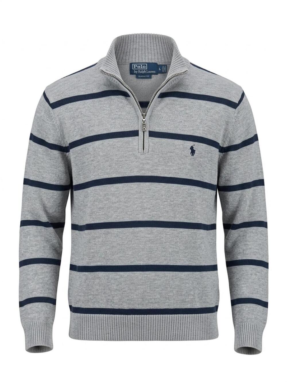 Polo Ralph Lauren Striped Quarter-Zip Sweater Men's Large